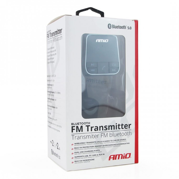 FM TRANSMITTER ΑΝΑΜΕΤΑΔΟΤΗΣ ΑΝΑΠΤΗΡΑ BT-01 12/24V ΜΕ ΦΟΡΤΙΣΤΗ USB 2,4A AMiO - 1 ΤΕΜ. FM TRANSMITTER ΑΝΑΜΕΤΑΔΟΤΗΣ ΑΝΑΠΤΗΡΑ BT-01 12/24V ΜΕ ΦΟΡΤΙΣΤΗ USB 2,4A AMiO - 1 ΤΕΜ.