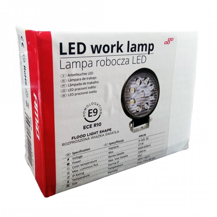 ΠΡΟΒΟΛΕΑΣ ΕΡΓΑΣΙΑΣ WORKING LAMP FLOOD 9LED 3030 9-36V 2160lm 6000K Φ 110mm AWL06 AMIO – 1 ΤΕΜ. ΠΡΟΒΟΛΕΑΣ ΕΡΓΑΣΙΑΣ WORKING LAMP FLOOD 9LED 3030 9-36V 2160lm 6000K Φ 110mm AWL06 AMIO – 1 ΤΕΜ.