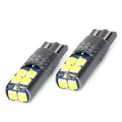 Amio - T10 W5W 12V W2,1x9,5d ΛΕΥΚΟ 10SMDx3030 (ΚΑΡΦΩΤΟ - CAN-BUS) 2ΤΕΜ. (02447/AM)