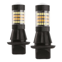 Amio - PY21W 12V BAU15s DRL 2 ΣΕ 1 ΛΕΥΚΟ/ΠΟΡΤΟΚΑΛΙ CAN-BUS 2x96 SMD 3014 2ΤΕΜ. (02451/AM)