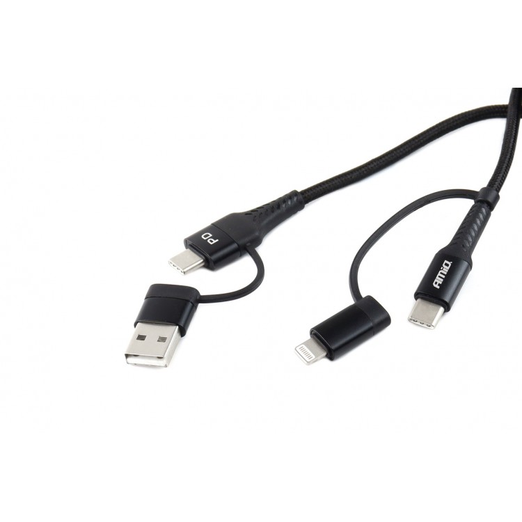 Amio - ΚΑΛΩΔΙΟ ΦΟΡΤΙΣΗΣ ΚΑΙ ΣΥΓΧΡΟΝΙΣΜΟΥ USB C/USB C iOs/USB A 100cm FullLINK UC-15 - 1 τεμ. (02547/AM) Amio - ΚΑΛΩΔΙΟ ΦΟΡΤΙΣΗΣ ΚΑΙ ΣΥΓΧΡΟΝΙΣΜΟΥ USB C/USB C iOs/USB A 100cm FullLINK UC-15 - 1 τεμ. (02547/AM)