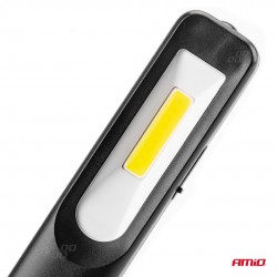 Amio - ΦΑΚΟΣ ΕΡΓΑΣΙΑΣ ΧΕΙΡΟΣ ΜΕ ΓΑΝΤΖΟ/ΜΑΓΝΗΤΗ MICRO USB COB+XPE LED 1200mAh 22x28x164mm - 1 τεμ. (02817/AM)