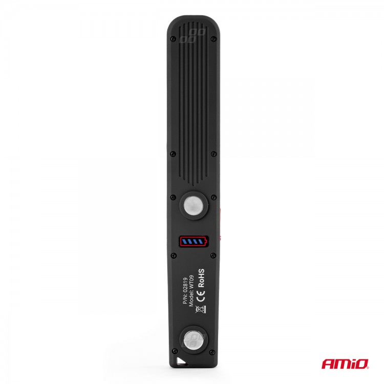 Amio - ΦΑΚΟΣ ΕΡΓΑΣΙΑΣ ΧΕΙΡΟΣ ΜΕ ΜΑΓΝΗΤΗ MICRO USB SMD LED 1200mAh 37x16x241mm - 1 ΤΕΜ. (02819/AM)