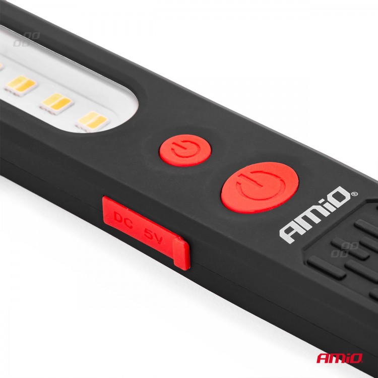 Amio - ΦΑΚΟΣ ΕΡΓΑΣΙΑΣ ΧΕΙΡΟΣ ΜΕ ΜΑΓΝΗΤΗ MICRO USB SMD LED 1200mAh 37x16x241mm - 1 ΤΕΜ. (02819/AM)