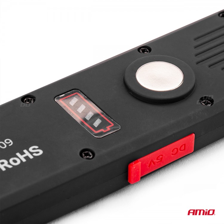 Amio - ΦΑΚΟΣ ΕΡΓΑΣΙΑΣ ΧΕΙΡΟΣ ΜΕ ΜΑΓΝΗΤΗ MICRO USB SMD LED 1200mAh 37x16x241mm - 1 ΤΕΜ. (02819/AM)