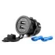 ΠΡΙΖΑ ΜΕ 2 ΘΥΡΕΣ USB 12/24V - 2x5V/2.1A Φ37mmX51mm MOD-04 AMIO ΠΡΙΖΑ ΜΕ 2 ΘΥΡΕΣ USB 12/24V - 2x5V/2.1A Φ37mmX51mm MOD-04 AMIO