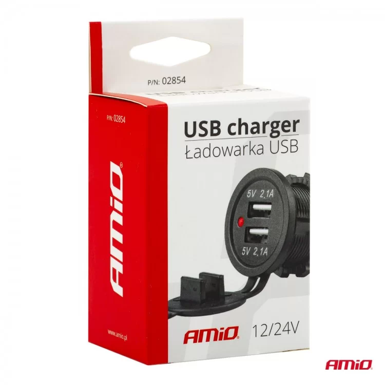 ΠΡΙΖΑ ΜΕ 2 ΘΥΡΕΣ USB 12/24V - 2x5V/2.1A Φ37mmX51mm MOD-04 AMIO ΠΡΙΖΑ ΜΕ 2 ΘΥΡΕΣ USB 12/24V - 2x5V/2.1A Φ37mmX51mm MOD-04 AMIO