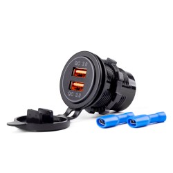 Amio - ΠΡΙΖΑ ΦΟΡΤΙΣΗΣ ΜΕ 2 ΘΥΡΕΣ USB 12/24V 3.0A Φ37mmX51mm QUICK CHARGE 12/24V MOD-05 - 1 τεμ. (02855/AM) Amio - ΠΡΙΖΑ ΦΟΡΤΙΣΗΣ ΜΕ 2 ΘΥΡΕΣ USB 12/24V 3.0A Φ37mmX51mm QUICK CHARGE 12/24V MOD-05 - 1 τεμ. (02855/AM)