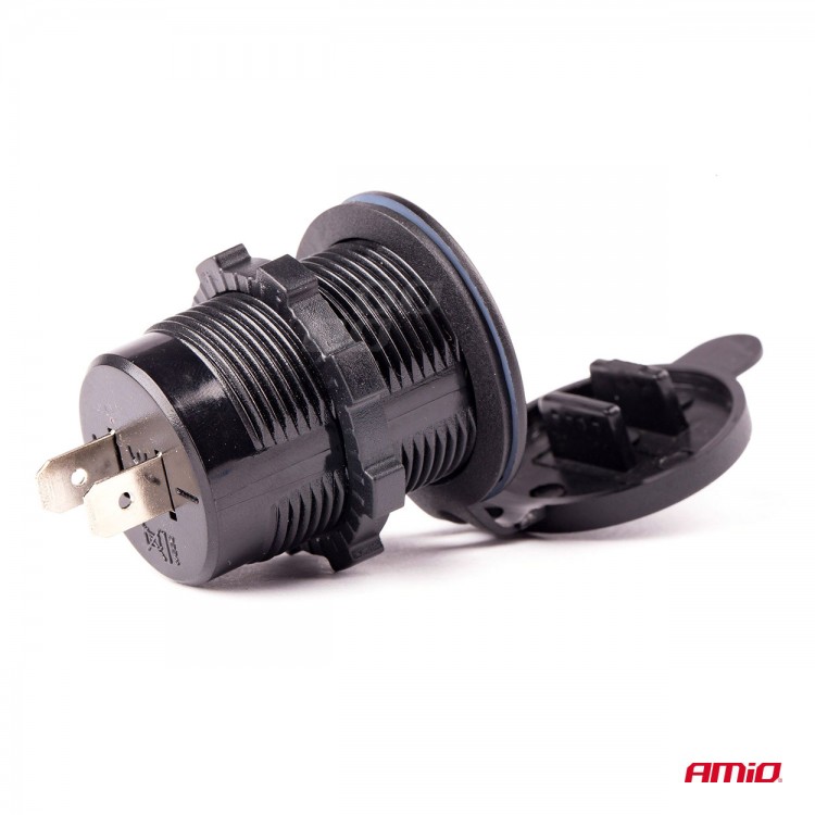 Amio - ΠΡΙΖΑ ΦΟΡΤΙΣΗΣ ΜΕ 2 ΘΥΡΕΣ USB 12/24V 3.0A Φ37mmX51mm QUICK CHARGE 12/24V MOD-05 - 1 τεμ. (02855/AM) Amio - ΠΡΙΖΑ ΦΟΡΤΙΣΗΣ ΜΕ 2 ΘΥΡΕΣ USB 12/24V 3.0A Φ37mmX51mm QUICK CHARGE 12/24V MOD-05 - 1 τεμ. (02855/AM)