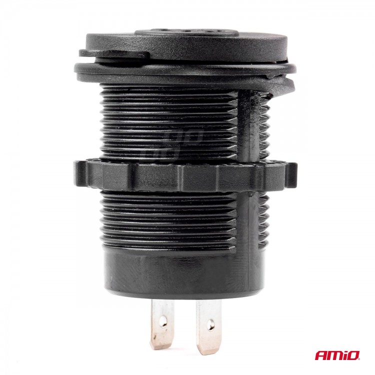 Amio - ΠΡΙΖΑ ΦΟΡΤΙΣΗΣ ΜΕ 2 ΘΥΡΕΣ USB 12/24V 3.0A Φ37mmX51mm QUICK CHARGE 12/24V MOD-05 - 1 τεμ. (02855/AM) Amio - ΠΡΙΖΑ ΦΟΡΤΙΣΗΣ ΜΕ 2 ΘΥΡΕΣ USB 12/24V 3.0A Φ37mmX51mm QUICK CHARGE 12/24V MOD-05 - 1 τεμ. (02855/AM)