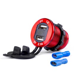 Amio - ΠΡΙΖΑ ΦΟΡΤΙΣΗΣ ΜΕ 2 ΘΥΡΕΣ USB ΚΑΙ ΨΗΦΙΑΚΟ ΒΟΛΤΟΜΕΤΡΟ ΜΕ ΚΑΠΑΚΙ ΚΟΚΚΙΝΗ 12/24V 5V 3.1A MOD-11 - 1 τεμ. (02861/AM) Amio - ΠΡΙΖΑ ΦΟΡΤΙΣΗΣ ΜΕ 2 ΘΥΡΕΣ USB ΚΑΙ ΨΗΦΙΑΚΟ ΒΟΛΤΟΜΕΤΡΟ ΜΕ ΚΑΠΑΚΙ ΚΟΚΚΙΝΗ 12/24V 5V 3.1A MOD-11 - 1 τεμ. (02861/AM)