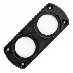 Amio - ΠΑΝΕΛ ΔΙΠΛΟ ΓΙΑ ΠΡΙΖΕΣ ΜΑΥΡΟ MOD-13 105x43x4,5 mm ΔΙΑΜΕΤΡΟ ΤΡΥΠΑΣ: 3cm (02863/AM)