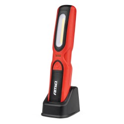 Amio - ΦΑΚΟΣ ΕΡΓΑΣΙΑΣ ΧΕΙΡΟΣ ΕΠΑΝΑΦΟΡΤΙΖΟΜΕΝΟΣ ΜΕ ΓΑΝΤΖΟ/ΜΑΓΝΗΤΗ MICRO USB COB+XPE LED 2600mAh 270x100x70mm - 1 Τεμ. (02919/AM)