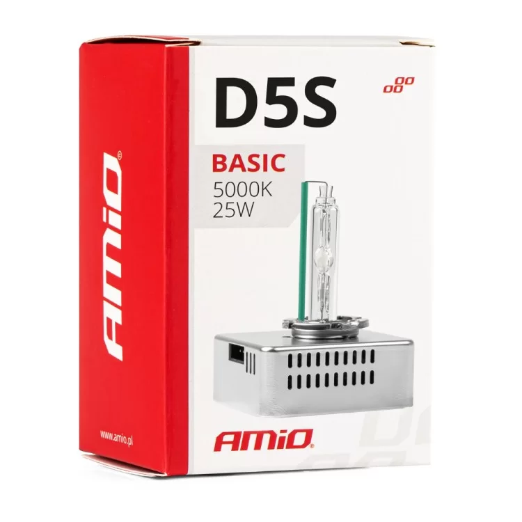 D5S 12V 5.000k 25W ΑΝΤΑΛΛΑΚΤΙΚΗ ΛΑΜΠΑ BASIC AMIO - 1 Τεμ. D5S 12V 5.000k 25W ΑΝΤΑΛΛΑΚΤΙΚΗ ΛΑΜΠΑ BASIC AMIO - 1 Τεμ.