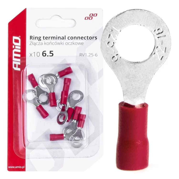 ΦΙΣΑΚΙΑ ΔΑΧΤΥΛΙΔΙ ΚΟΚΚΙΝΑ RV1.25-6 / 6.5mm ΑΜΙΟ - 10 ΤΕΜ. ΦΙΣΑΚΙΑ ΔΑΧΤΥΛΙΔΙ ΚΟΚΚΙΝΑ RV1.25-6 / 6.5mm ΑΜΙΟ - 10 ΤΕΜ.