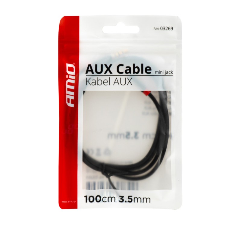 Amio - ΚΑΛΩΔΙΟ ΣΥΝΔΕΣΗΣ AUX MINI JACK>JACK 3,5mm 100cm - 1 TEM. (03269/AM) Amio - ΚΑΛΩΔΙΟ ΣΥΝΔΕΣΗΣ AUX MINI JACK>JACK 3,5mm 100cm - 1 TEM. (03269/AM)
