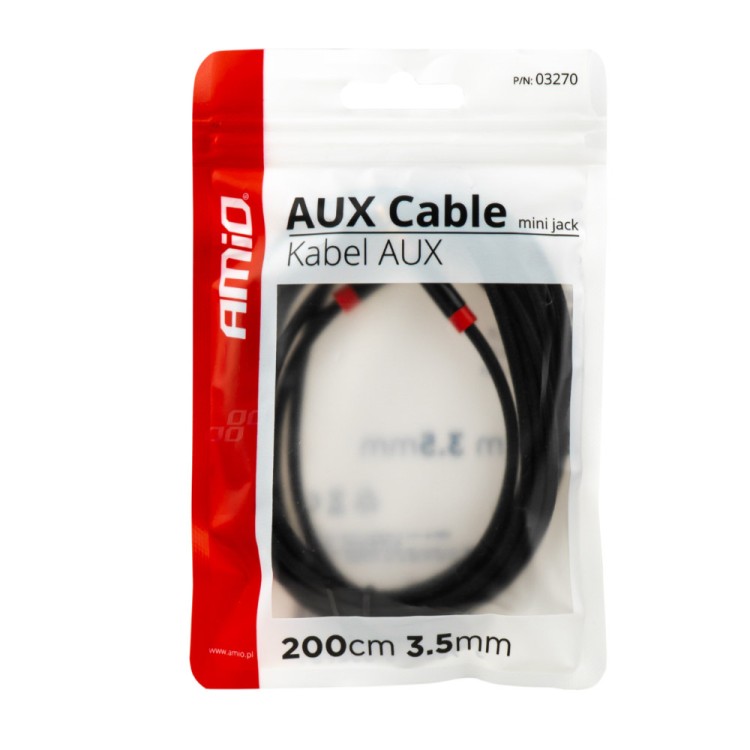 Amio - ΚΑΛΩΔΙΟ ΣΥΝΔΕΣΗΣ AUX MINI JACK>JACK 3,5mm 250cm - 1 TEM. (03270/AM) Amio - ΚΑΛΩΔΙΟ ΣΥΝΔΕΣΗΣ AUX MINI JACK>JACK 3,5mm 250cm - 1 TEM. (03270/AM)