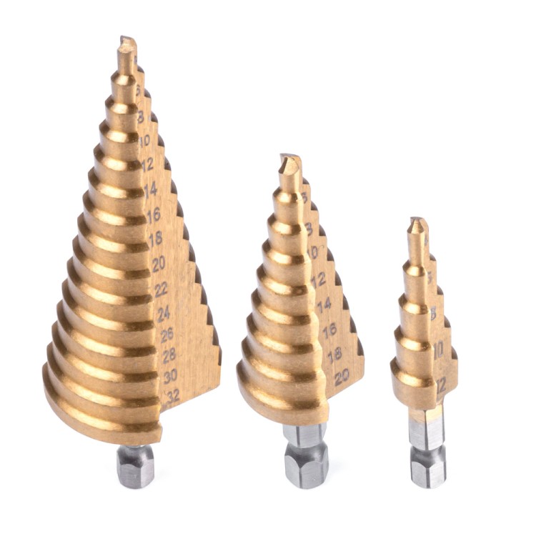 ΤΡΥΠΑΝΙΑ ΚΩΝΙΚΑ ΤΙΤΑΝΙΟΥ (HSS) 4-12mm/4-20mm/4-32mm ΑMiO - 3 TEM. ΤΡΥΠΑΝΙΑ ΚΩΝΙΚΑ ΤΙΤΑΝΙΟΥ (HSS) 4-12mm/4-20mm/4-32mm ΑMiO - 3 TEM.