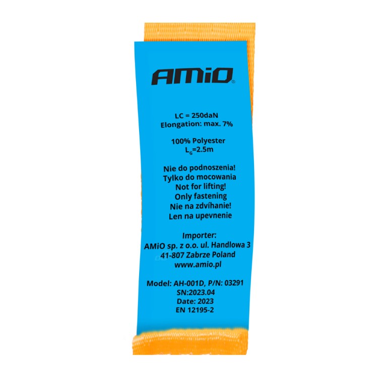 Amio - ΙΜΑΝΤΑΣ ΔΕΣΙΜΑΤΟΣ 25mm/250cm ΠΟΡΤΟΚΑΛΙ - 1 ΤΕΜ. (03291/AM)