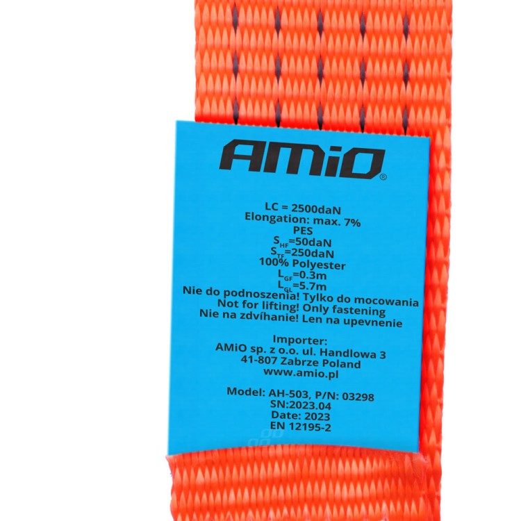 Amio - ΙΜΑΝΤΑΣ ΔΕΣΙΜΑΤΟΣ ΜΕ ΚΑΣΤΑΝΙΑ ΚΑΙ ΜΕΤΑΛΛΙΚΟΥΣ ΓΑΝΤΖΟΥΣ 6m/50mm 5000kg ΚΟΚΚΙΝΟ - 1 τεμ. (03298/AM) Amio - ΙΜΑΝΤΑΣ ΔΕΣΙΜΑΤΟΣ ΜΕ ΚΑΣΤΑΝΙΑ ΚΑΙ ΜΕΤΑΛΛΙΚΟΥΣ ΓΑΝΤΖΟΥΣ 6m/50mm 5000kg ΚΟΚΚΙΝΟ - 1 τεμ. (03298/AM)
