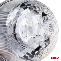 Amio - ΦΑΡΟΣ DIAMONT W25SB ΜΕ ΛΕΥΚΟ ΚΑΠΑΚΙ 12/24V 24xSMD LED ΠΟΡΤΟΚΑΛΙ ΒΙΔΩΤΟΣ 154x126mm - 1 ΤΕΜ. (03339/AM)