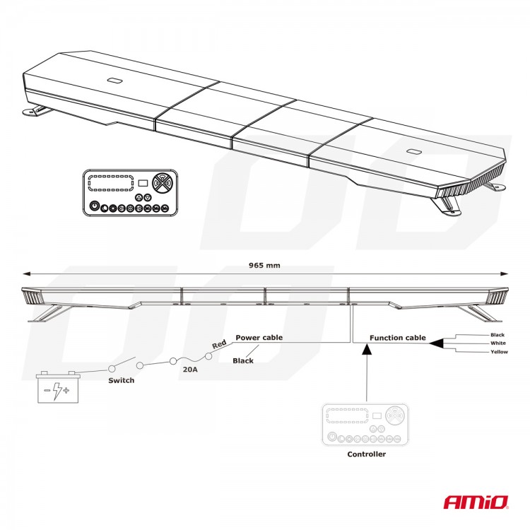 ΣΤΡΟΜΠΟ ΜΠΑΡΑ 12/24V 156xSMD LED 46'' 51 ΧΡΗΣΕΩΝ ΜΕ ΦΙΣ ΑΝΑΠΤΗΡΑ ΒΙΔΩΤΗ 1168x280X82mm​ ΑMiO - 1 TEM.