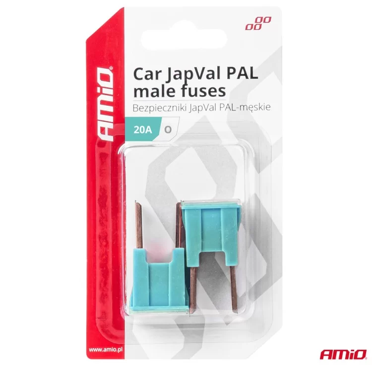ΑΣΦΑΛΕΙΕΣ JapVal PAL O ΑΡΣΕΝΙΚΕΣ 20A ΣΕ ΓΑΛΑΖΙΟ ΧΡΩΜΑ AMIO - 2 Τεμ. ΑΣΦΑΛΕΙΕΣ JapVal PAL O ΑΡΣΕΝΙΚΕΣ 20A ΣΕ ΓΑΛΑΖΙΟ ΧΡΩΜΑ AMIO - 2 Τεμ.