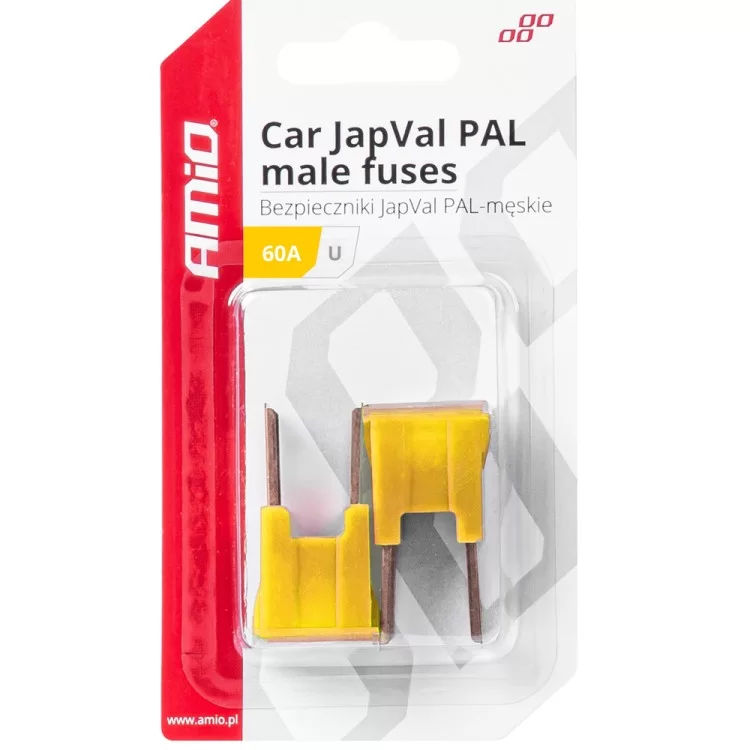 ΑΣΦΑΛΕΙΕΣ JapVal PAL U ΑΡΣΕΝΙΚΕΣ 60A ΣΕ ΚΙΤΡΙΝΟ ΧΡΩΜΑ AMIO - 2 Τεμ. ΑΣΦΑΛΕΙΕΣ JapVal PAL U ΑΡΣΕΝΙΚΕΣ 60A ΣΕ ΚΙΤΡΙΝΟ ΧΡΩΜΑ AMIO - 2 Τεμ.