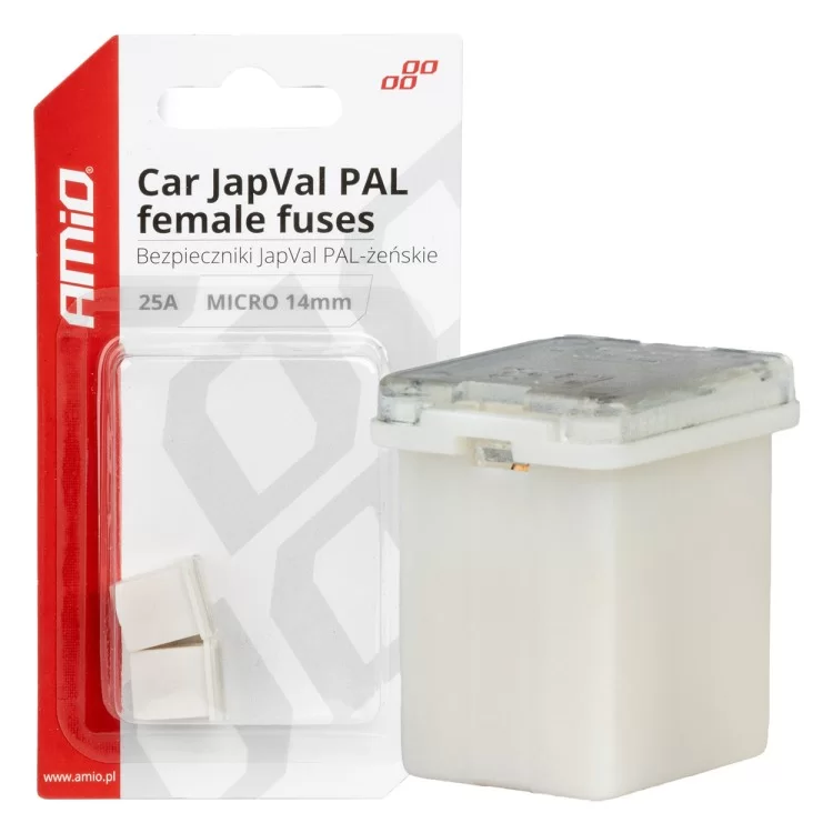 ΑΣΦΑΛΕΙΕΣ JapVal PAL ΜICRO 14mm ΘΗΛΥΚΕΣ 25A ΣΕ ΛΕΥΚΟ ΧΡΩΜΑ AMIO - 2 Τεμ. ΑΣΦΑΛΕΙΕΣ JapVal PAL ΜICRO 14mm ΘΗΛΥΚΕΣ 25A ΣΕ ΛΕΥΚΟ ΧΡΩΜΑ AMIO - 2 Τεμ.