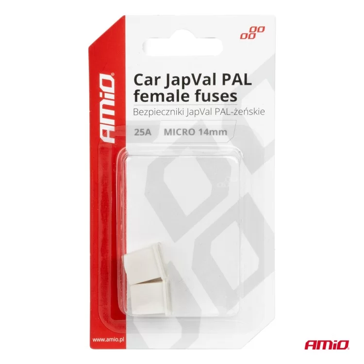ΑΣΦΑΛΕΙΕΣ JapVal PAL ΜICRO 14mm ΘΗΛΥΚΕΣ 25A ΣΕ ΛΕΥΚΟ ΧΡΩΜΑ AMIO - 2 Τεμ. ΑΣΦΑΛΕΙΕΣ JapVal PAL ΜICRO 14mm ΘΗΛΥΚΕΣ 25A ΣΕ ΛΕΥΚΟ ΧΡΩΜΑ AMIO - 2 Τεμ.