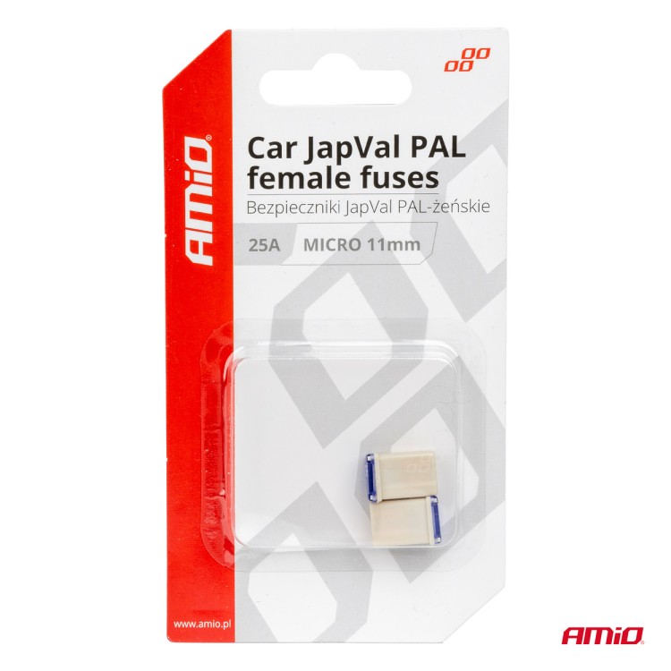 ΑΣΦΑΛΕΙΕΣ JapVal PAL ΜICRO 11mm ΘΗΛΥΚΕΣ 25A ΣΕ ΛΕΥΚΟ ΧΡΩΜΑ AMIO - 2 Τεμ. ΑΣΦΑΛΕΙΕΣ JapVal PAL ΜICRO 11mm ΘΗΛΥΚΕΣ 25A ΣΕ ΛΕΥΚΟ ΧΡΩΜΑ AMIO - 2 Τεμ.