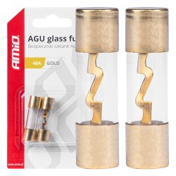 Amio - ΑΣΦΑΛΕΙΕΣ ΓΥΑΛΙΝΕΣ AGU AGU 40A 38x10,3mm - 2 ΤΕΜ. (03485/AM)