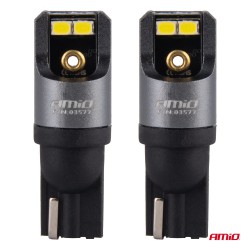 Amio - ΛΑΜΠΑΚΙΑ T10 W5W 12/24V 6.000K 4xSMD LED CAN-BUS ΛΕΥΚΟ 2016 PRO SERIES - 2 Τεμ. (03577/AM)