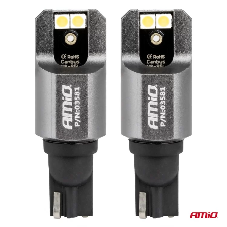 ΛΑΜΠΕΣ T15 W16W 12/24V 6.000K 4xSMD LED FULL CAN-BUS ΛΕΥΚΟ 3030 PRO SERIES AMIO - 2 ΤΕΜ. ΛΑΜΠΕΣ T15 W16W 12/24V 6.000K 4xSMD LED FULL CAN-BUS ΛΕΥΚΟ 3030 PRO SERIES AMIO - 2 ΤΕΜ.