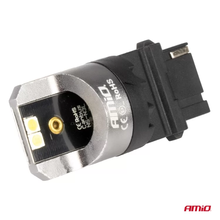 ΛΑΜΠΕΣ P27W 12/24V 6.000K 4SMD LED CAN-BUS ΛΕΥΚΑ PRO SERIES AMIO - 2 ΤΕΜ. ΛΑΜΠΕΣ P27W 12/24V 6.000K 4SMD LED CAN-BUS ΛΕΥΚΑ PRO SERIES AMIO - 2 ΤΕΜ.