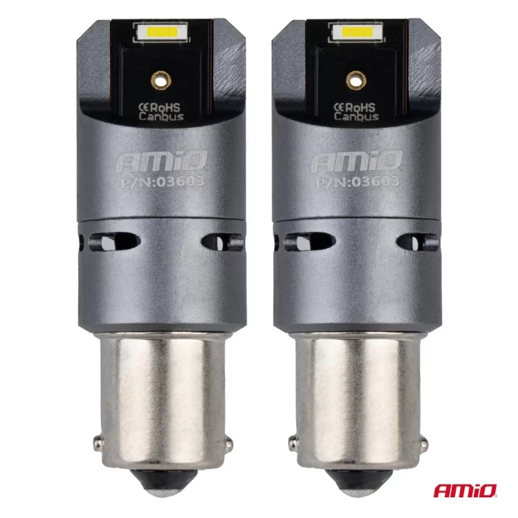 ΛΑΜΠΕΣ P21W BA15S 12/24V 6.000K 2xSMD LED FULL CAN-BUS (ΜΕ ΑΝΕΜΙΣΤΗΡΑΚΙ) ΛΕΥΚΟ PRO SERIES AMIO - 2 ΤΕΜ. ΛΑΜΠΕΣ P21W BA15S 12/24V 6.000K 2xSMD LED FULL CAN-BUS (ΜΕ ΑΝΕΜΙΣΤΗΡΑΚΙ) ΛΕΥΚΟ PRO SERIES AMIO - 2 ΤΕΜ.
