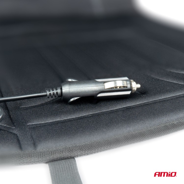 Amio - ΠΛΑΤΟΚΑΘΙΣΜΑ ΘΕΡΜΑΙΝΟΜΕΝΟ 12V 98x50cm ΑΦΡΩΔΕΣ ΥΛΙΚΟ ΚΑΙ ΥΦΑΣΜΑ ΜΑΥΡΟ - 1 ΤΕΜ. (03624/AM)
