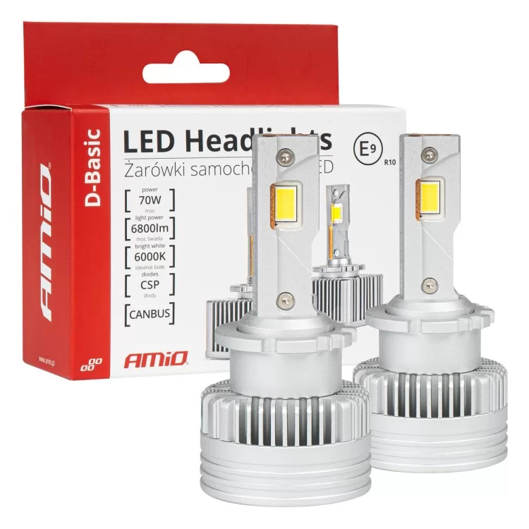 ΛΑΜΠΕΣ LED D2S/D2R 12V 6.000K 6800lm CAN-BUS D-BASIC SERIES AMIO - 2 Τεμ. ΛΑΜΠΕΣ LED D2S/D2R 12V 6.000K 6800lm CAN-BUS D-BASIC SERIES AMIO - 2 Τεμ.
