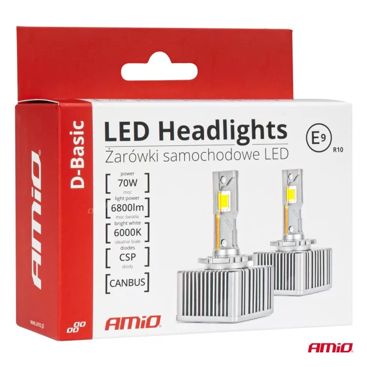 ΛΑΜΠΕΣ LED D2S/D2R 12V 6.000K 6800lm CAN-BUS D-BASIC SERIES AMIO - 2 Τεμ. ΛΑΜΠΕΣ LED D2S/D2R 12V 6.000K 6800lm CAN-BUS D-BASIC SERIES AMIO - 2 Τεμ.