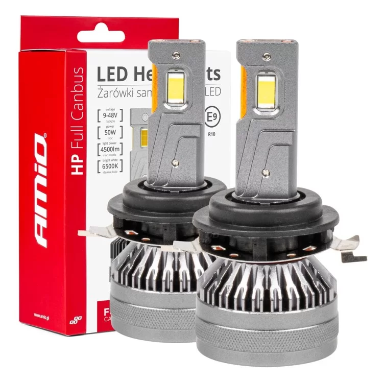 ΛΑΜΠΕΣ H7-1 9>48V 6.500K 4.500lm 50W HP SERIES LED CAN-BUS ΜΕ ΨΥΚΤΡΑ AMIO - 2 Τεμ. ΛΑΜΠΕΣ H7-1 9>48V 6.500K 4.500lm 50W HP SERIES LED CAN-BUS ΜΕ ΨΥΚΤΡΑ AMIO - 2 Τεμ.