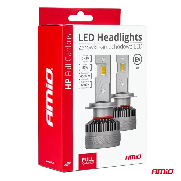 ΛΑΜΠΕΣ H7-1 9>48V 6.500K 4.500lm 50W HP SERIES LED CAN-BUS ΜΕ ΨΥΚΤΡΑ AMIO - 2 Τεμ. ΛΑΜΠΕΣ H7-1 9>48V 6.500K 4.500lm 50W HP SERIES LED CAN-BUS ΜΕ ΨΥΚΤΡΑ AMIO - 2 Τεμ.