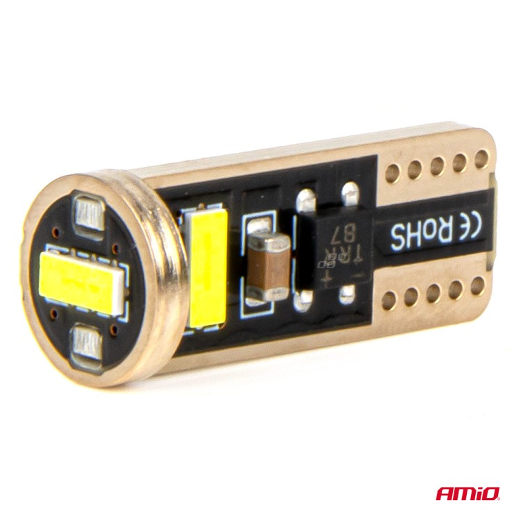 Amio - ΛΑΜΠΑΚΙΑ LED T10e W5W 12/24V 3x2055 SMD LED CAN-BUS ΛΕΥΚΟ - 2 ΤΕΜ. (03720/AM) Amio - ΛΑΜΠΑΚΙΑ LED T10e W5W 12/24V 3x2055 SMD LED CAN-BUS ΛΕΥΚΟ - 2 ΤΕΜ. (03720/AM)