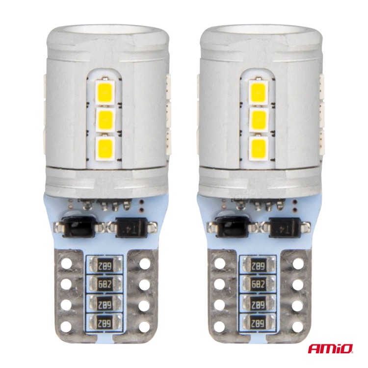 Amio - T10e W5W 12/24V 15x2016 SMD LED CAN-BUS ΛΕΥΚΟ 2ΤΕΜ. (03723/AM) Amio - T10e W5W 12/24V 15x2016 SMD LED CAN-BUS ΛΕΥΚΟ 2ΤΕΜ. (03723/AM)