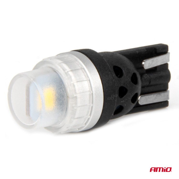 ΛΑΜΠΑΚΙΑ T10 W5W 12/24V 2x3020 SMD LED ΛΕΥΚΟ PURE LIGHT SERIES AMIO - 2 Τεμ.