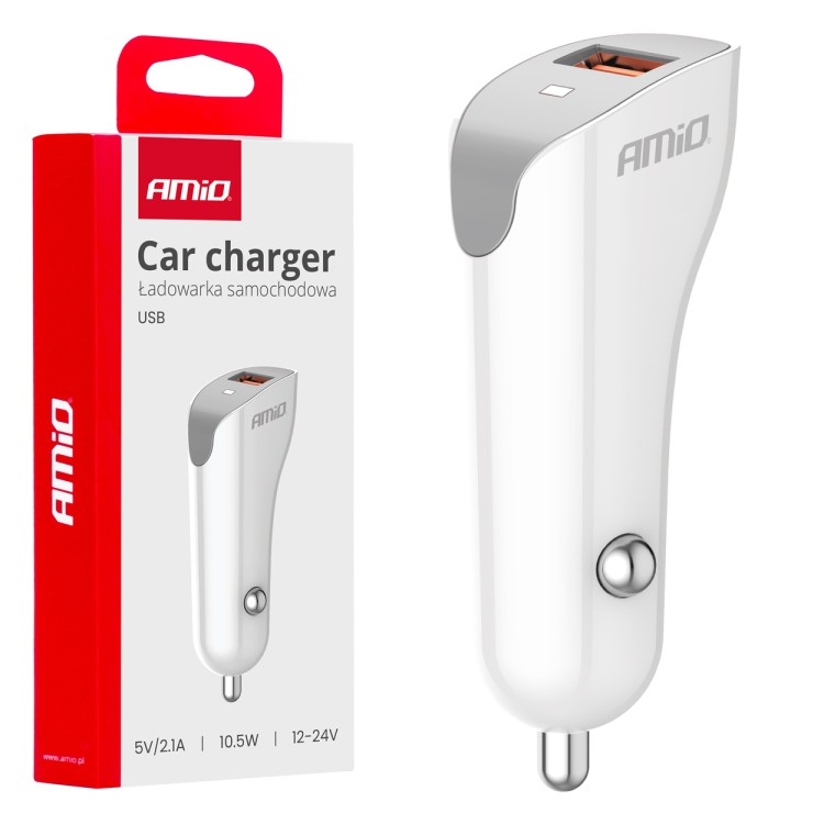 Amio - ΦΟΡΤΙΣΤΗΣ ΑΝΑΠΤΗΡΑ 12/24V ΜΕ 1 ΘΥΡΑ USB 10.5W 5V/2.1A ΛΕΥΚΟΣ - 1 Τεμ. (03873/AM) Amio - ΦΟΡΤΙΣΤΗΣ ΑΝΑΠΤΗΡΑ 12/24V ΜΕ 1 ΘΥΡΑ USB 10.5W 5V/2.1A ΛΕΥΚΟΣ - 1 Τεμ. (03873/AM)