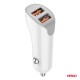 Amio - ΦΟΡΤΙΣΤΗΣ ΑΝΑΠΤΗΡΑ 12/24V ΜΕ 2 ΘΥΡΕΣ 2xUSB 10.5W 5V/2.1A ΛΕΥΚΟ - 1 Τεμ. (03874/AM)