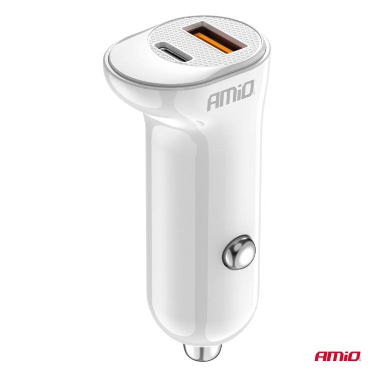 Amio - ΦΟΡΤΙΣΤΗΣ ΑΝΑΠΤΗΡΑ 12/24V ΜΕ 2 ΘΥΡΕΣ USB-C+USB 20W 5V/3AQC ΤΑΧΕΙΑΣ ΦΟΡΤΙΣΗΣ ΛΕΥΚΟΣ - 1 Τεμ. (03875/AM) Amio - ΦΟΡΤΙΣΤΗΣ ΑΝΑΠΤΗΡΑ 12/24V ΜΕ 2 ΘΥΡΕΣ USB-C+USB 20W 5V/3AQC ΤΑΧΕΙΑΣ ΦΟΡΤΙΣΗΣ ΛΕΥΚΟΣ - 1 Τεμ. (03875/AM)