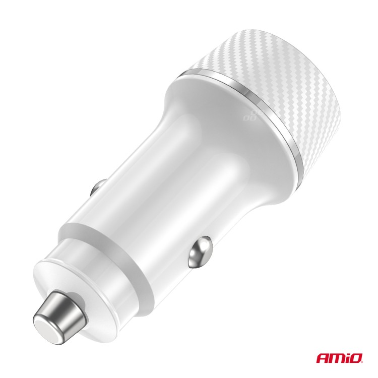Amio - ΦΟΡΤΙΣΤΗΣ ΑΝΑΠΤΗΡΑ 12/24V ΜΕ 2 ΘΥΡΕΣ USB-C+USB 20W 5V/3AQC ΤΑΧΕΙΑΣ ΦΟΡΤΙΣΗΣ ΛΕΥΚΟΣ - 1 Τεμ. (03878/AM) Amio - ΦΟΡΤΙΣΤΗΣ ΑΝΑΠΤΗΡΑ 12/24V ΜΕ 2 ΘΥΡΕΣ USB-C+USB 20W 5V/3AQC ΤΑΧΕΙΑΣ ΦΟΡΤΙΣΗΣ ΛΕΥΚΟΣ - 1 Τεμ. (03878/AM)