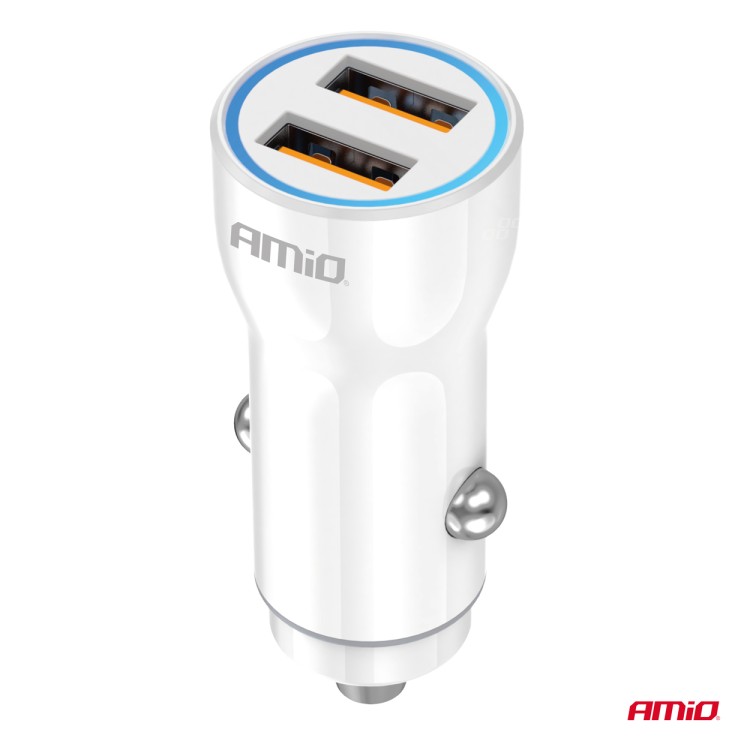 Amio - ΦΟΡΤΙΣΤΗΣ ΑΝΑΠΤΗΡΑ 12/24V ΜΕ 2 ΘΥΡΕΣ 2xUSB 10.5W 5V/2.1A ΛΕΥΚΟΣ - 1 Τεμ. (03879/AM) Amio - ΦΟΡΤΙΣΤΗΣ ΑΝΑΠΤΗΡΑ 12/24V ΜΕ 2 ΘΥΡΕΣ 2xUSB 10.5W 5V/2.1A ΛΕΥΚΟΣ - 1 Τεμ. (03879/AM)