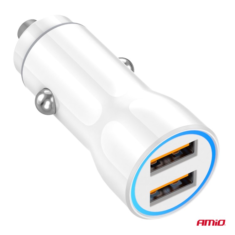 Amio - ΦΟΡΤΙΣΤΗΣ ΑΝΑΠΤΗΡΑ 12/24V ΜΕ 2 ΘΥΡΕΣ 2xUSB 10.5W 5V/2.1A ΛΕΥΚΟΣ - 1 Τεμ. (03879/AM) Amio - ΦΟΡΤΙΣΤΗΣ ΑΝΑΠΤΗΡΑ 12/24V ΜΕ 2 ΘΥΡΕΣ 2xUSB 10.5W 5V/2.1A ΛΕΥΚΟΣ - 1 Τεμ. (03879/AM)